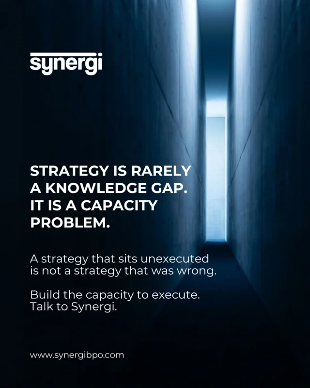A strategy that sits unexecuted is not a strategy that was wrong. What it lacks is the room to be delivered because the team building…